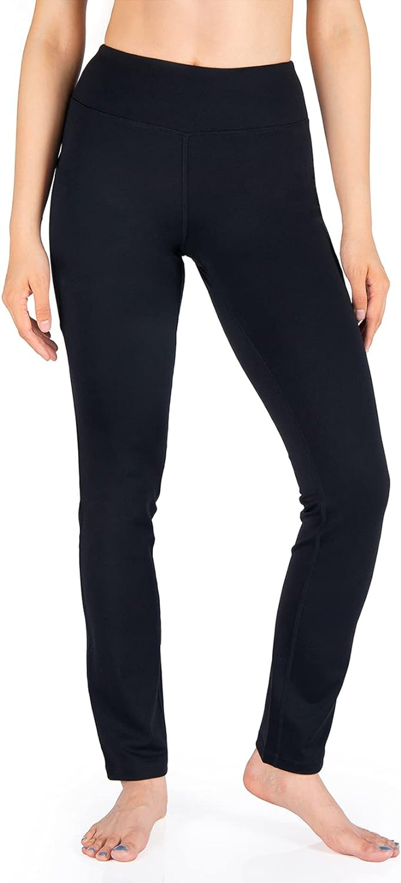 Women's Slim Straight Leg Yoga Pants with Inseam Options of 27" to 35